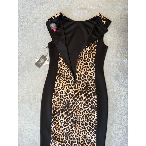 NWT Vince Camuto Dress Leopard Animal Print Stretch Women's Size 8 - Picture 7 of 12